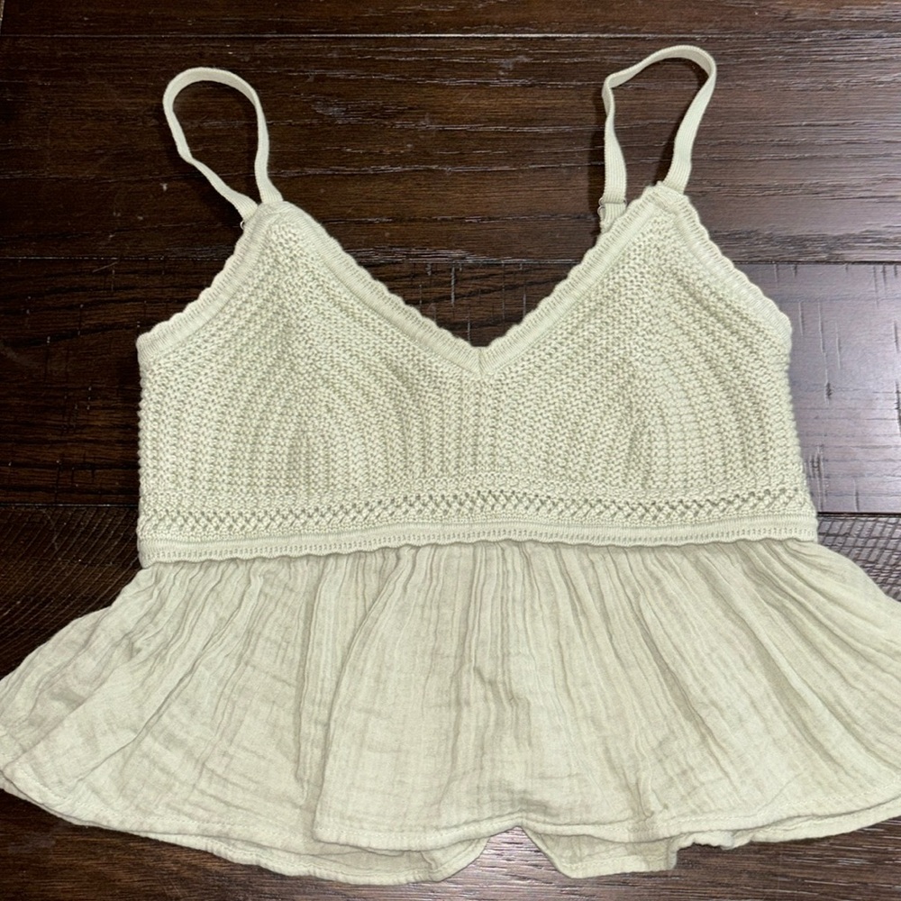Hollister easy crochet style baby doll top